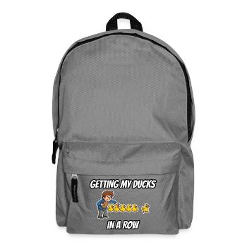 Meine Enten in Ordnung bringen – lustige Idiom-Zeichentrickserie - Rucksack - Mittelgrau - Vorne
