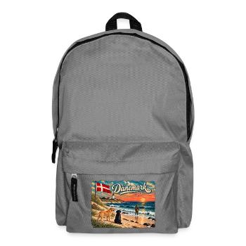 Dänemark Strandretro Küstenmotiv - Rucksack - Mittelgrau - Vorne