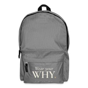 Trage deine WHY-Serife - Rucksack - Mittelgrau - Vorne