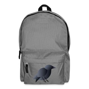 Geometrischer dunkelblauer Vogel - Rucksack - Mittelgrau - Vorne