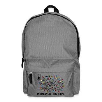 'm Fine Everything Is Fine Weihnachten Humor - Rucksack - Mittelgrau - Vorne