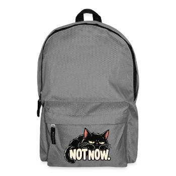 Nicht jetzt, Katze - Rucksack - Mittelgrau - Vorne