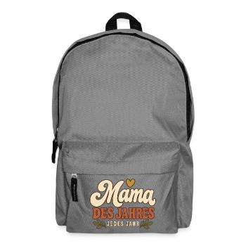 Mama des Jahres Geschenk zum Muttertag Retro - Rucksack - Mittelgrau - Vorne