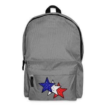 DreiSterne Flaggenlook Frankreich - Rucksack - Mittelgrau - Vorne
