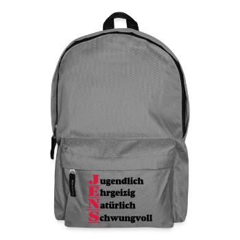 Jens , Vorname,Namensschild,Name,Fun Shirt (25) - Rucksack - Mittelgrau - Vorne