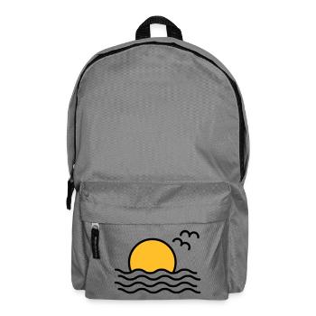 Coucher de soleil - Sac à dos - gris éléphant - Devant