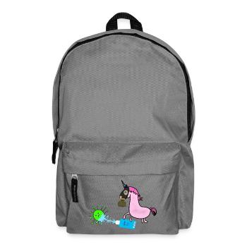 Masque Corona désinfection par le virus de la licorne - Sac à dos - gris éléphant - Devant