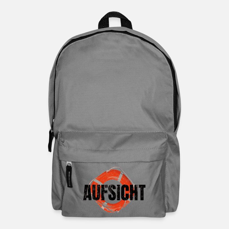 Aufsicht! Rettungsschwimmer - Rucksack - Mittelgrau