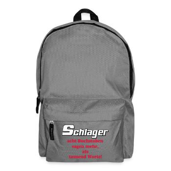 Schlager Party , Schlager Musik , Schlager Worte - Rucksack - Mittelgrau - Vorne