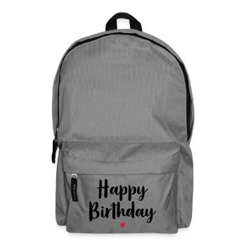 Happy birthday heart birthday gift - Backpack - elephant grey - Front