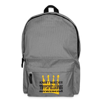 Geschenk Kniet nieder vor dem Tippspiel Gewinner - Rucksack - Mittelgrau - Vorne