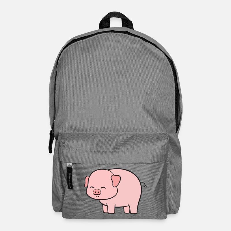 Schwein Schweine - Rucksack - Mittelgrau