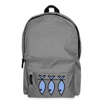 SARDINE. FISH. APRIL FOOL. EASTER. SEA - Backpack - elephant grey - Front