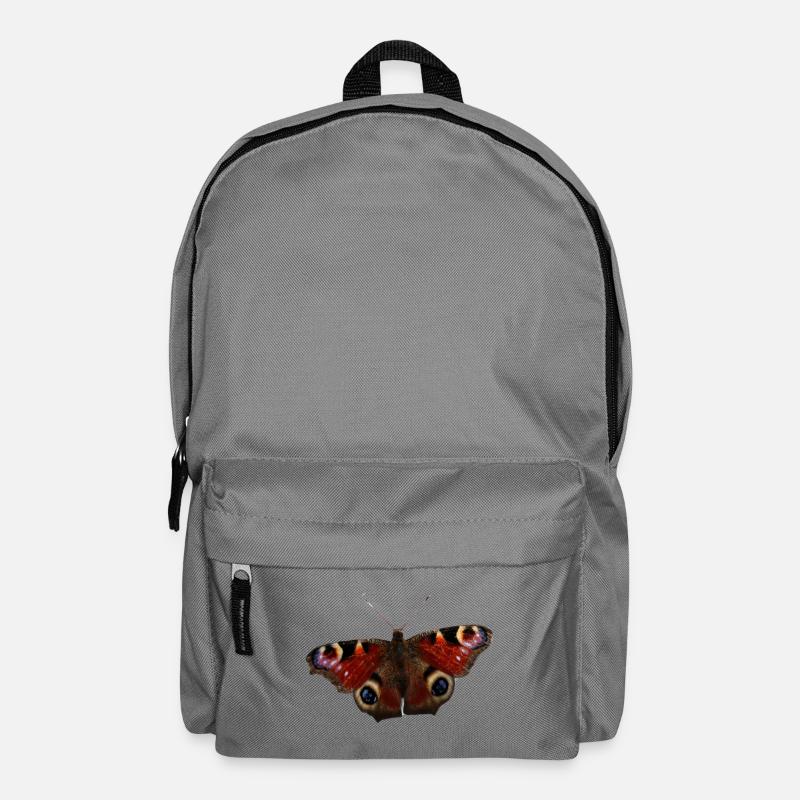 Tagpfauenauge Schmetterlinge bunt - Rucksack - Mittelgrau
