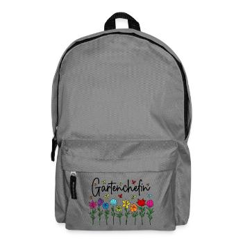 Garten Chefin Blumen Gartenarbeit Gartenchefin - Rucksack - Mittelgrau - Vorne