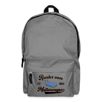 Runter vom Mattenwagen - Rucksack - Mittelgrau - Vorne