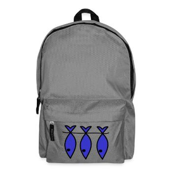SARDINE. FISH. APRIL FOOL. EASTER. SEA - Backpack - elephant grey - Front