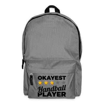 Lustiger Handballspieler - Rucksack - Mittelgrau - Vorne