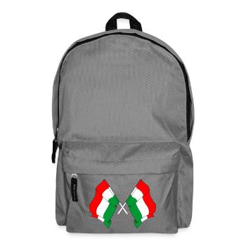 Two flags Hungary - Backpack - elephant grey - Front