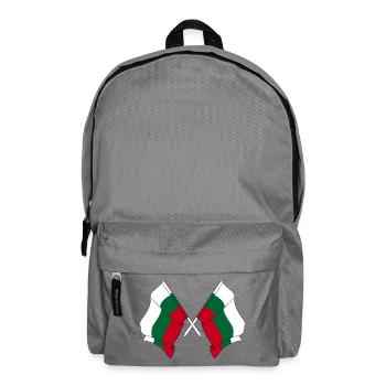Deux drapeaux Bulgarie - Sac à dos - gris éléphant - Devant