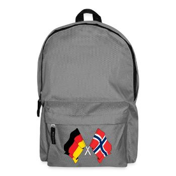 Flag of Germany and flag Norway - Backpack - elephant grey - Front
