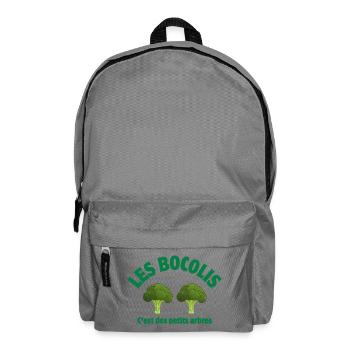 brocoli, légumes, végan, brocoli humour - Sac à dos - gris éléphant - Devant