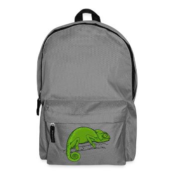 Chameleon green - Backpack - elephant grey - Front