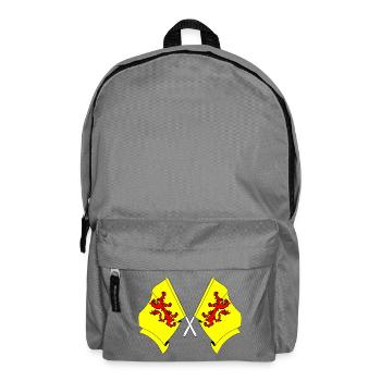 Zwei Flaggen der Provinz Südholland - Rucksack - Mittelgrau - Vorne