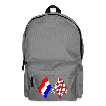 Flag Netherlands, North Brabant crossed - Backpack - elephant grey - Front