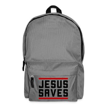 Jesus Rettet Christlich - Rucksack - Mittelgrau - Vorne