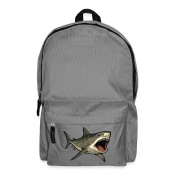 Tigerhai Maul offen Shark Design - Rucksack - Mittelgrau - Vorne