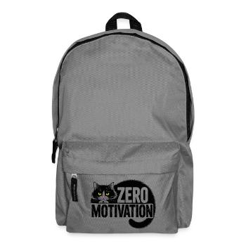 Null Motivation Katze - Rucksack - Mittelgrau - Vorne