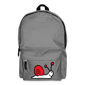 Snail Shell Cute Cute Happy Cool - Backpack - elephant grey - Front