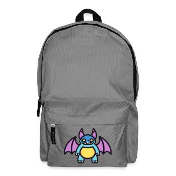 Fledermaus Halloween Comic Lustig - Rucksack - Mittelgrau - Vorne