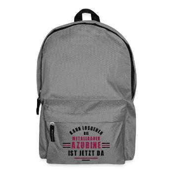 Trainee metalworker apprenticeship training metalworker - Backpack - elephant grey - Front