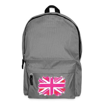 Pink Union Jack - Backpack - elephant grey - Front