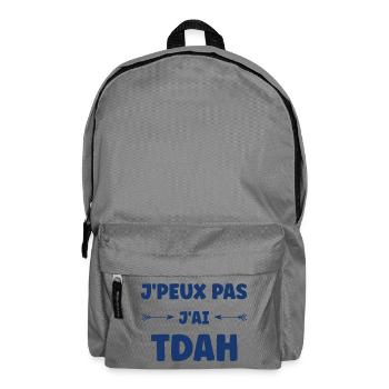Ich kann nicht, ich habe ADHS - Rucksack - Mittelgrau - Vorne