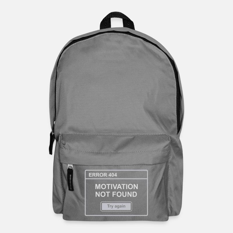 404 – Motivation Not Found - Rucksack - Mittelgrau