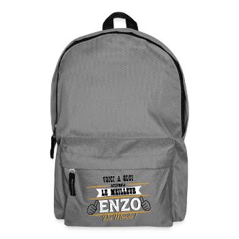 Meilleur Enzo Du Monde - Sac à dos - gris éléphant - Devant