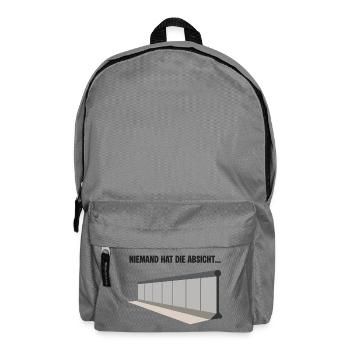 Absichtslose Mauer Zitat - Rucksack - Mittelgrau - Vorne