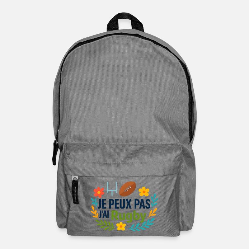 Je peux pas j'ai Rugby floral - Sac à dos - gris éléphant