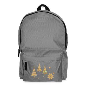 Golden Christmas Trees - Backpack - elephant grey - Front