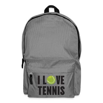 Ich liebe Tennis - Rucksack - Mittelgrau - Vorne
