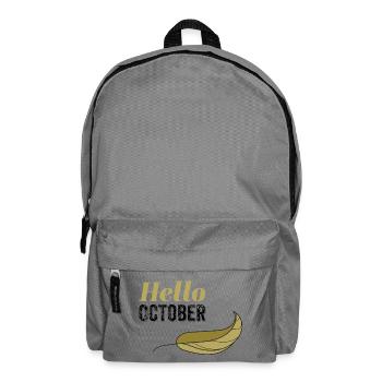 Oktober Goldenes Hallo Blatt-Design - Rucksack - Mittelgrau - Vorne