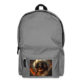 Heracles Brings Cerberus from the Underworld - Backpack - elephant grey - Front