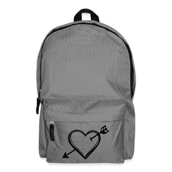 Heart Arrow Icon - Backpack - elephant grey - Front