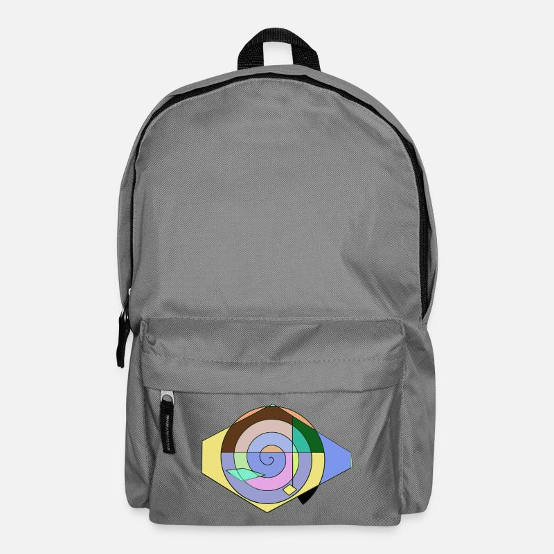 Spirale Farbspaß Geometrie - Rucksack - Mittelgrau
