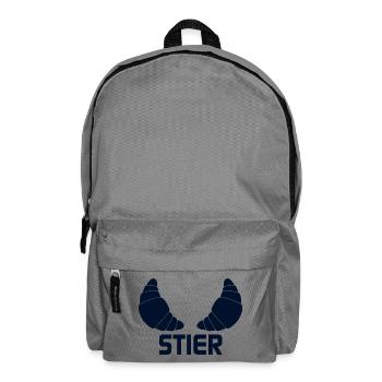 Zodiac sign Taurus Croissants - Backpack - elephant grey - Front