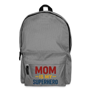 Mom Superhero — Bold Typography - Backpack - elephant grey - Front