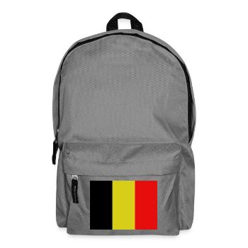 Belgische Flagge - Rucksack - Mittelgrau - Vorne